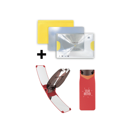 Red solar lighter + adventure kit