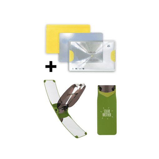 Green solar lighter + adventure kit